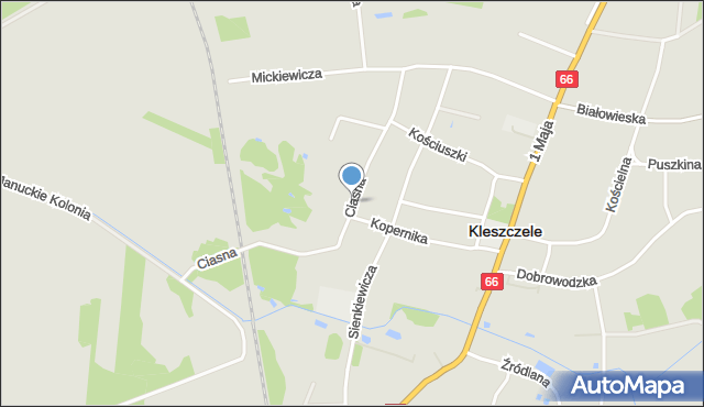 Kleszczele, Ciasna, mapa Kleszczele