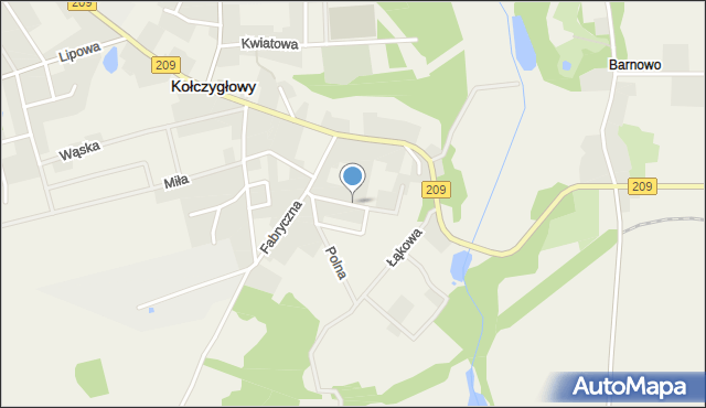 Kołczygłowy, Cicha, mapa Kołczygłowy