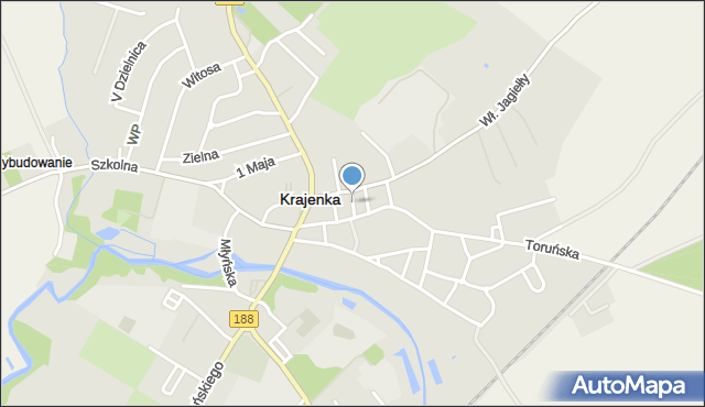 Krajenka, Cierpienia, mapa Krajenka