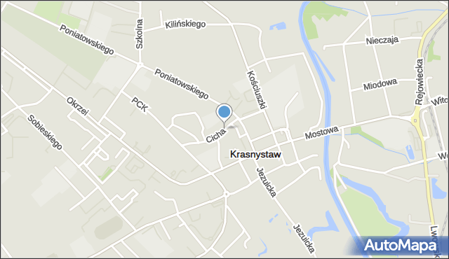 Krasnystaw, Cicha, mapa Krasnystaw