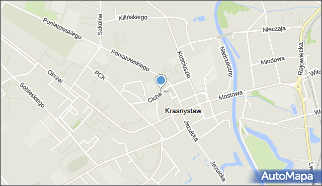 Krasnystaw, Cicha, mapa Krasnystaw