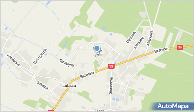 Lubsza powiat brzeski, Cicha, mapa Lubsza powiat brzeski