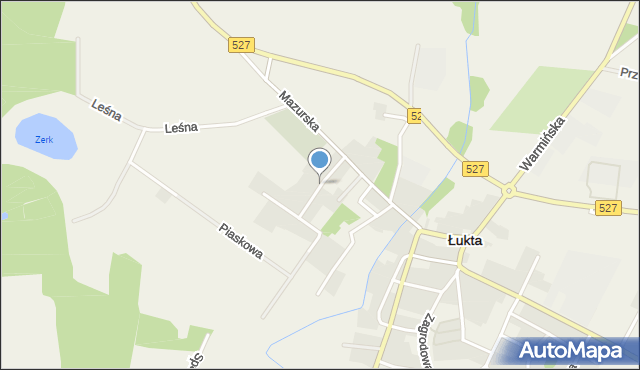 Łukta, Cicha, mapa Łukta