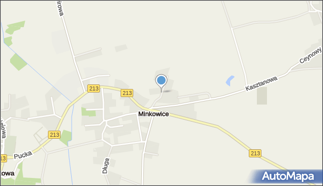 Minkowice gmina Krokowa, Cisowa, mapa Minkowice gmina Krokowa
