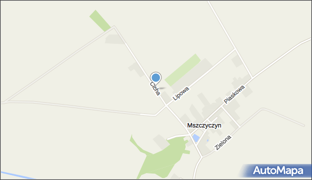 Mszczyczyn, Cicha, mapa Mszczyczyn