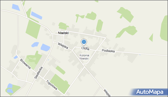 Niwiski, Cicha, mapa Niwiski