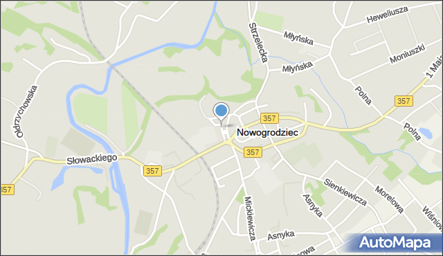 Nowogrodziec, Cicha, mapa Nowogrodziec