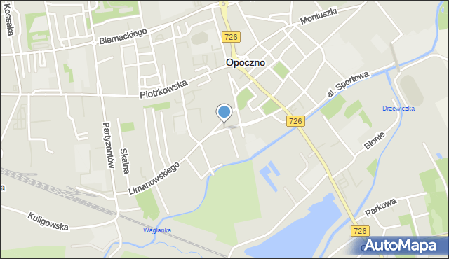 Opoczno, Cicha, mapa Opoczno