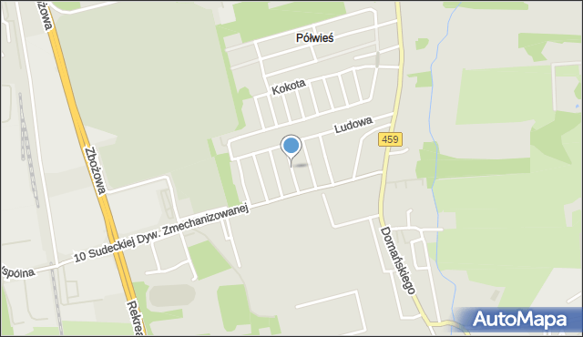 Opole, Cicha, mapa Opola