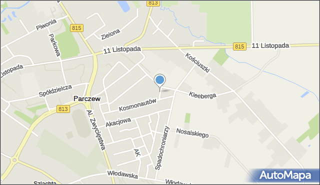 Parczew, Ciołkowskiego Konstantego, mapa Parczew