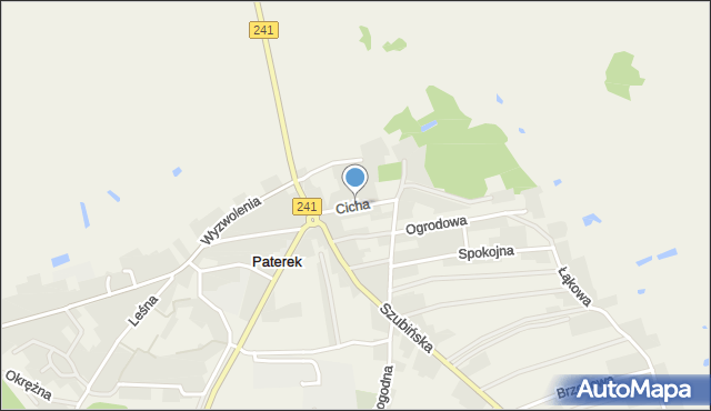 Paterek, Cicha, mapa Paterek