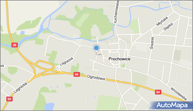 Prochowice, Ciepła, mapa Prochowice