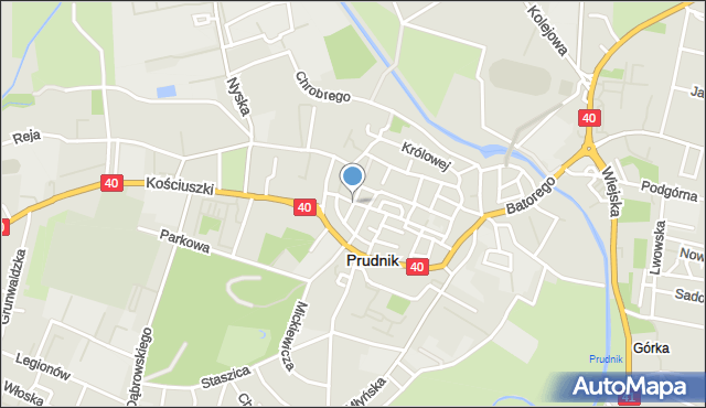 Prudnik, Ciasna, mapa Prudnik