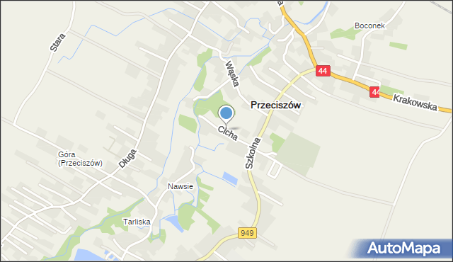Przeciszów, Cicha, mapa Przeciszów