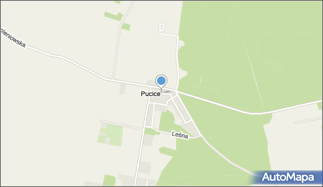 Pucice, Cicha, mapa Pucice