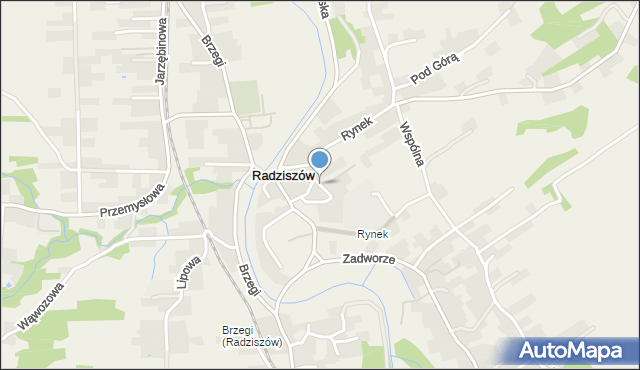 Radziszów, Cicha, mapa Radziszów