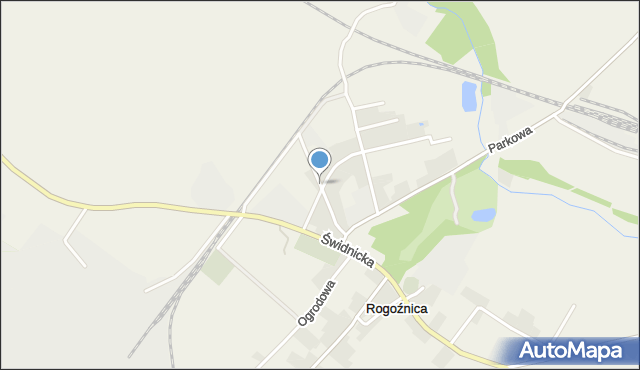 Rogoźnica gmina Strzegom, Cicha, mapa Rogoźnica gmina Strzegom