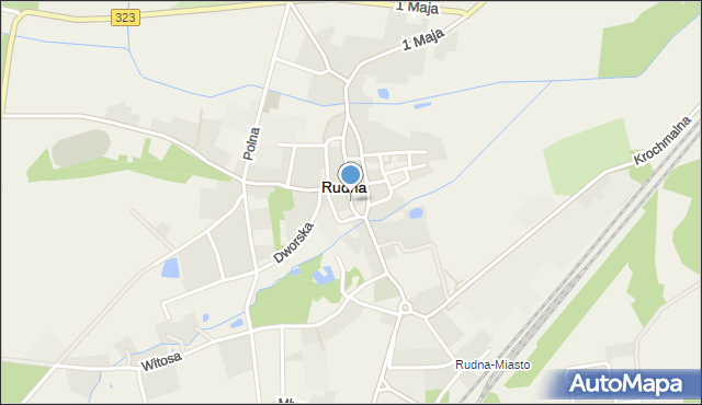 Rudna powiat lubiński, Cicha, mapa Rudna powiat lubiński