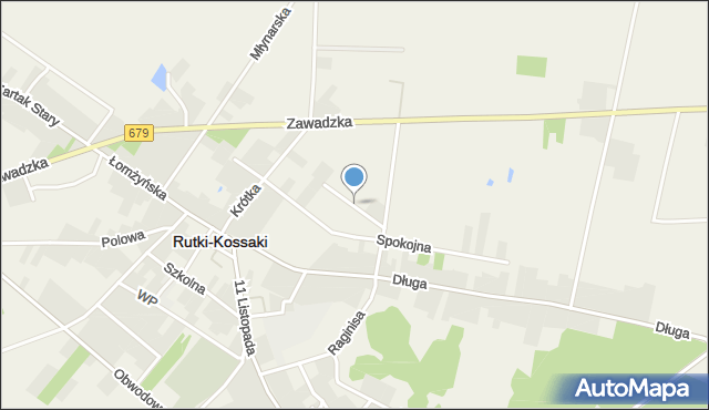 Rutki-Kossaki, Cicha, mapa Rutki-Kossaki