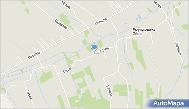 Rzeszów, Ciche Wzgórze, mapa Rzeszów