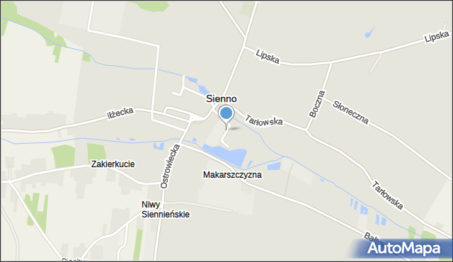 Sienno powiat lipski, Cieśli Adama, mapa Sienno powiat lipski