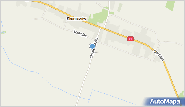 Skarbiszów, Ciepielowicka, mapa Skarbiszów