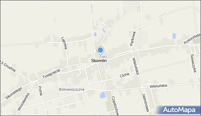 Skomlin, Ciasna, mapa Skomlin