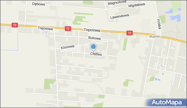 Słodków-Kolonia, Cisowa, mapa Słodków-Kolonia