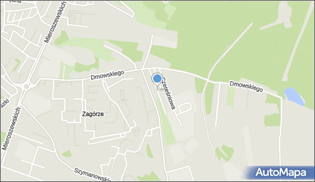 Sosnowiec, Cienista, mapa Sosnowca