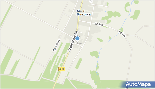 Stara Brzeźnica, Cicha, mapa Stara Brzeźnica