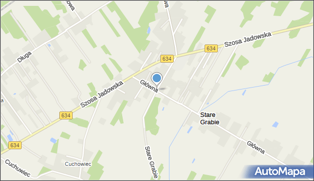 Stare Grabie, Cichorackiej, mapa Stare Grabie