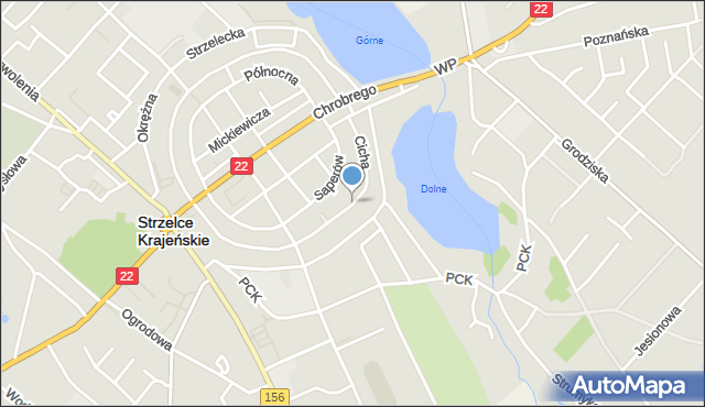 Strzelce Krajeńskie, Cicha, mapa Strzelce Krajeńskie