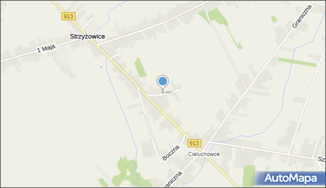 Strzyżowice gmina Psary, Cicha, mapa Strzyżowice gmina Psary