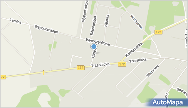 Szczecinek, Cicha, mapa Szczecinek