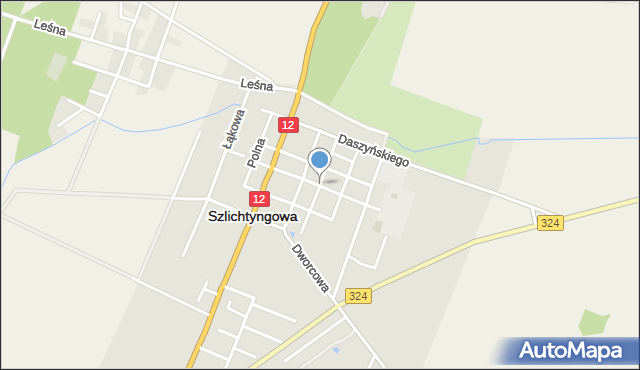 Szlichtyngowa, Cicha, mapa Szlichtyngowa