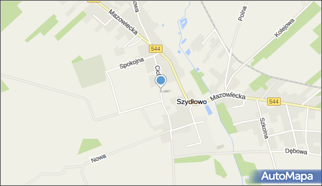 Szydłowo powiat mławski, Cicha, mapa Szydłowo powiat mławski