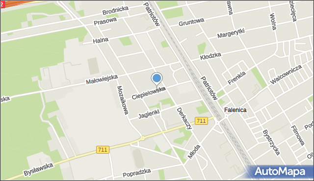 Warszawa, Ciepielowska, mapa Warszawy
