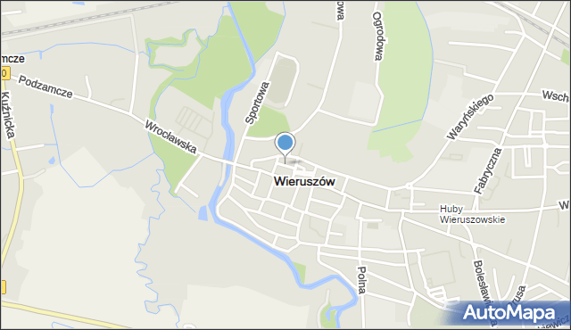 Wieruszów, Ciasna, mapa Wieruszów