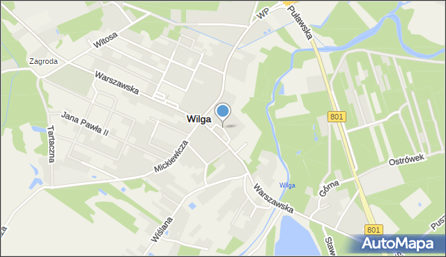 Wilga, Cicha, mapa Wilga