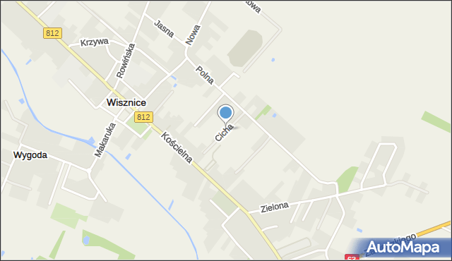 Wisznice, Cicha, mapa Wisznice