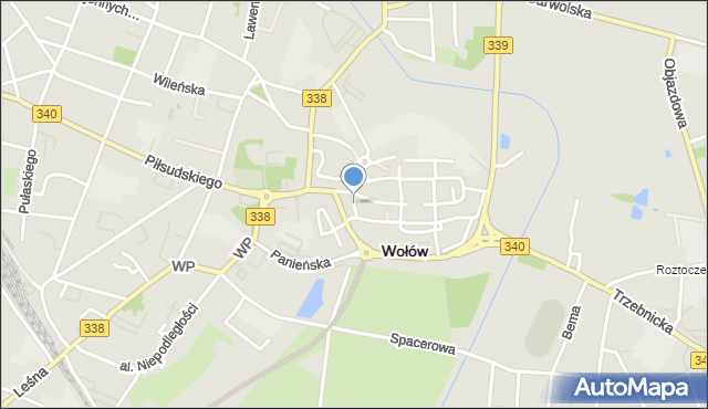 Wołów, Ciemna, mapa Wołów