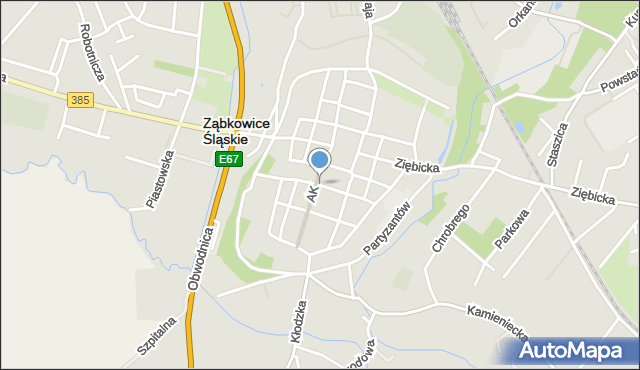 Ząbkowice Śląskie, Ciasna, mapa Ząbkowice Śląskie