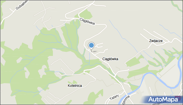 Zakopane, Ciągłówka, mapa Zakopanego