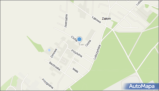 Załom gmina Goleniów, Cicha, mapa Załom gmina Goleniów