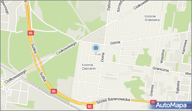 Zaścianki gmina Grabówka, Cicha, mapa Zaścianki gmina Grabówka