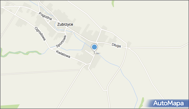 Zubrzyce, Ciermięcicka, mapa Zubrzyce