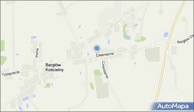 Bargłów Kościelny, Cmentarna, mapa Bargłów Kościelny