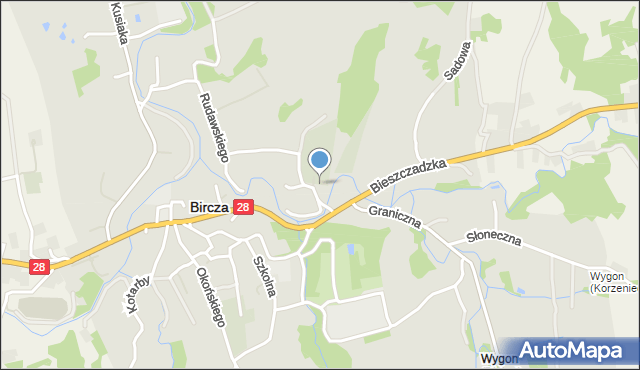 Bircza, Cmentarna, mapa Bircza