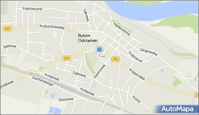 Bytom Odrzański, Cmentarna, mapa Bytom Odrzański