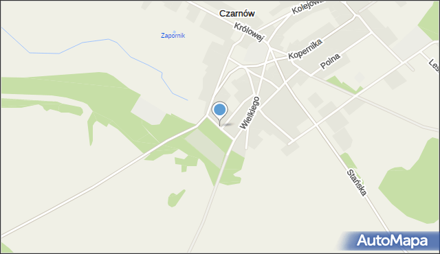 Czarnów gmina Górzyca, Cmentarna, mapa Czarnów gmina Górzyca